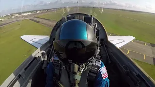 Behind-the-Scenes aboard a T-38 Jet flying over Artemis I Launch Pad