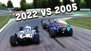 Williams F1 2022 vs Williams F1 2005 at Monza GP