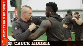 UFC Legend Chuck Liddell Teaches Players How to Fight | Cleveland Browns