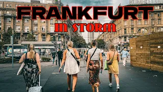 FRANKFURT In Storm | Walking Tour During The Storm | 4K HDR