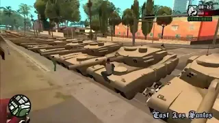 Gta sand reas can 100 tanks stop the train ?