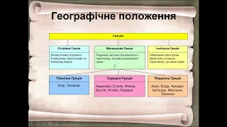 Природні умови та господарство Давньої Греції (6 клас)