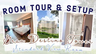 Disney's Gran Destino Tower Tour Room Tour and Setup | Gran Destino Tower Standard View Room