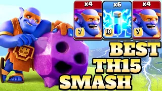 6 Lightning Spell + Super Bowler Attack is Unstoppable!! Best Th15 Attack Strategy - Clash of Clans