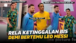 LAWAN PUN HORMAT KEPADANYA‼️Lihat Yg Dilakukan Pemain Australia Saat Minta Foto Bareng Leo Messi