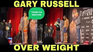 MARK MAGSAYO VS GARY RUSSELL WEIGH IN | RUSSELL NEEDS TO RUN TO GET THE RIGHT WEIGHT