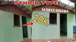 20K Pesos studio type | 14 day's ginawa | Simple dream house ng isang helper sa bigasan