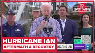 President Joe Biden tours damage in the wake of Hurricane Ian