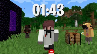 el PEOR SPEEDRUN de MINECRAFT con STREAMERS