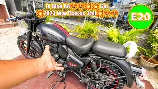 2023 New Royal Enfield Classic 350 Stealth Black E20 Update Detail review