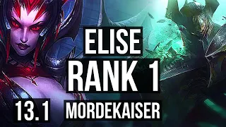 ELISE vs MORDEKAISER (JNG) | Rank 1, Rank 1 Elise, 12/1/6, 1.5M mastery | EUW Challenger | 13.1