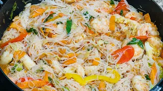 healthy quick Prawn stir fry noodles 🍜 #viral #recipe #healthy #prawns 😋😋