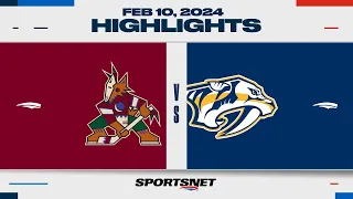 NHL Highlights | Coyotes vs. Predators - February 10, 2024