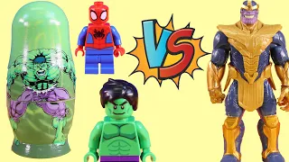 Hulk Family ! Spidey Robot Vs. Thanos - Superhero Mission | Just4fun290 - Playing With Toys