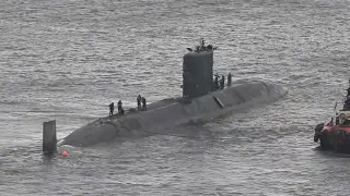 HMS Triumph Trafalgar-class submarine Undocking 10:54 Tuesday 6th June 2023 Gibraltar🇬🇮Mediterranean