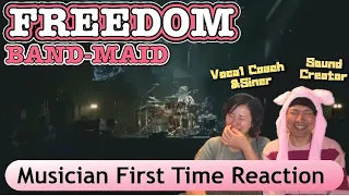 【初見】元バンドマンの夫とシンガー妻でBAND-MAIDのFREEDOM を視聴してみた！【音楽家リアクション】