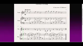 Песенка 10 Song(Ф-но)/(P-no)Скрипка 1 класс / Violin 1 grade