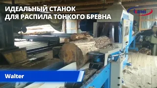 Бревнопильный станок Walter TD 450 KBA для паллетных производств. Тестирование Вальтер на лесопилке