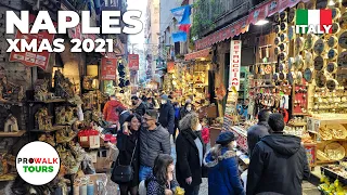 Naples, Italy Christmas Markets - 4K walk with Captions