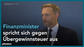 "Übergewinnsteuer": Statement von Christian Lindner (FDP, Bundesfinanzminister)