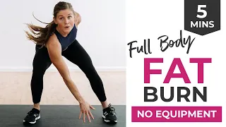 5-Minute FAT BURNING Workout (No Equipment) | Burn 100 Calories 🔥