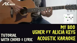 Usher, Alicia Keys - My Boo [ Acoustic Karaoke with Chord & Lyric ]