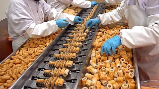 Mass production! Amazing Fish Cake Making Process - Korean food factory