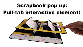 Tutorial Page for Photo Album / Handmade Scrapbook: pop-up card Pull-tab interactive element!