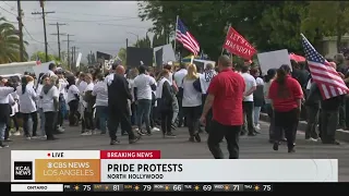 Pride protest outside north Hollywood elementary school