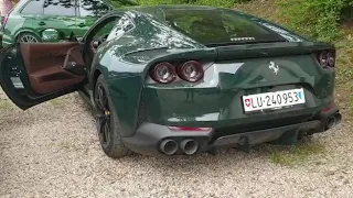 Ferrari 812 Superfast cold start