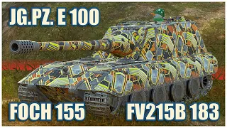 Jagdpanzer E 100, FV215b (183) & Foch 155 • WoT Blitz Gameplay