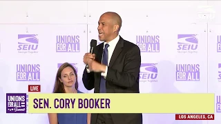 Cory Booker at the Unions for All Summit
