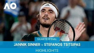 Jannik Sinner v Stefanos Tsitsipas Highlights (QF) | Australian Open 2022