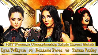 NXT Women's Championship Match: Roxanne Perez vs Lyra Valkyria vs Tatum Paxley (WWE2k23 Simulation)