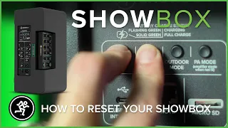 Mackie ShowBox Overview - How to Complete a Factory Reset