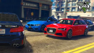 BMW M3 F80 & AUDI RS6 VS GENDARMERIE APRÈS UN BRAQUAGE DE FLEECA BANK | GTA V RP MOD