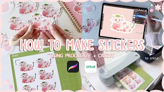 How To Make Stickers Using Procreate & Cricut ✨ print & cut sticker tutorial