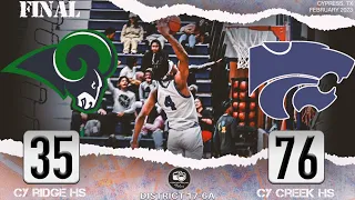 District 17-6A | Cy Ridge HS vs Cy Creek HS