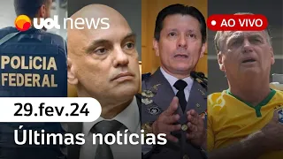 UOL News 1ª Edição com Fabíola Cidral, Josias, Sakamoto e Thais Bilenky | PROGRAMA COMPLETO | 29/02