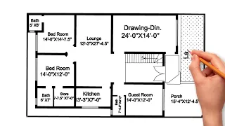 40X68 House Plan || Lurury House Map || 2d House Sketch || 2720 sft House Design || 2d Layout Plan