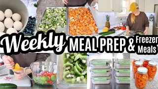 EASY WEEKLY MEAL PREP RECIPES COOK WITH ME LARGE FAMILY MEALS WHATS FOR DINNER MONTHLY FREEZER MEALS