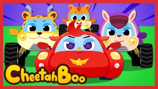 Go!Go! Sports car Larry and Cool vehicles | Monster truck | Nursery rhymes | Kids song | #Cheetahboo