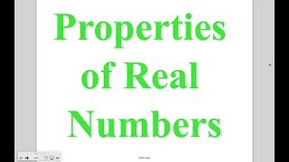 Algebra Lesson 1-3: Properties of Real Numbers