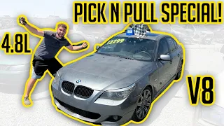 I Bought a MECHANICALLY TOTALED 4.8L V8 E60 BMW FROM PICK N PULL!