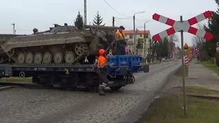 Pociąg wojskowy "eszelon" w Braniewie / Polish military train