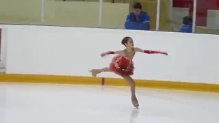 Evgenia Medvedeva - SP practice at Russian Juniors 2014