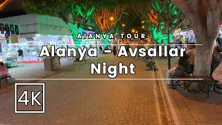 Alanya To  Avsallar & Walking to Avsallar's Night (Live in Alanya With Me) 🌲🌳🌴🥩🍗🍖🍵☕🍩🍦🍻🥂🍺