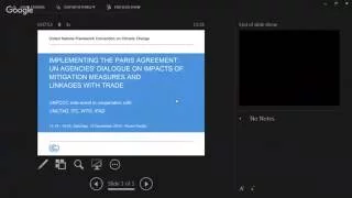 UNFCCC:Implementing PA:UN agencies’ dialogue on impacts of mitigation measures & linkages with trade