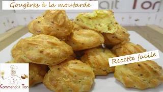 Gougères à la moutarde - Recette facile de gougères