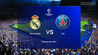 Real Madrid vs PSG | Full Match | Champions League 2022 UCL | Messi Mbappe vs Real Madrid | PES 2021